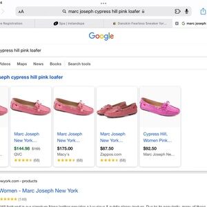 Women's Pink Loafer by Marc Joseph Size 8.5